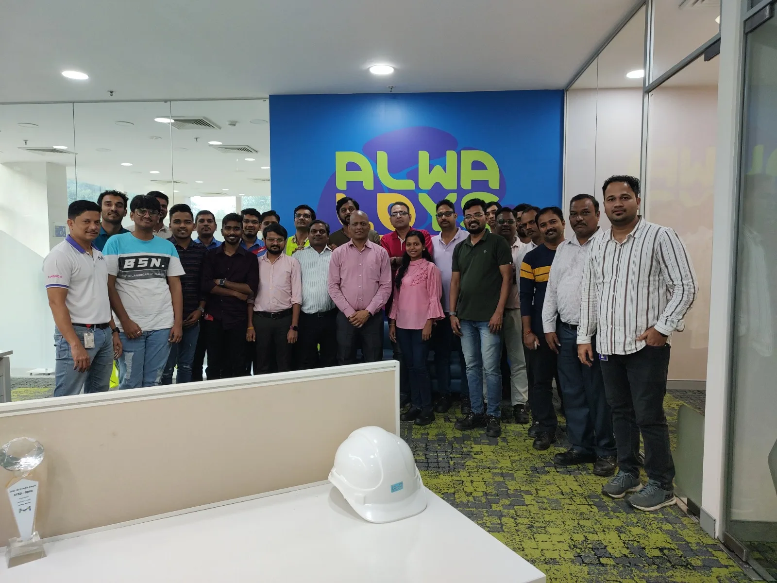Group photo of a corporate cohort during an in-house training program
