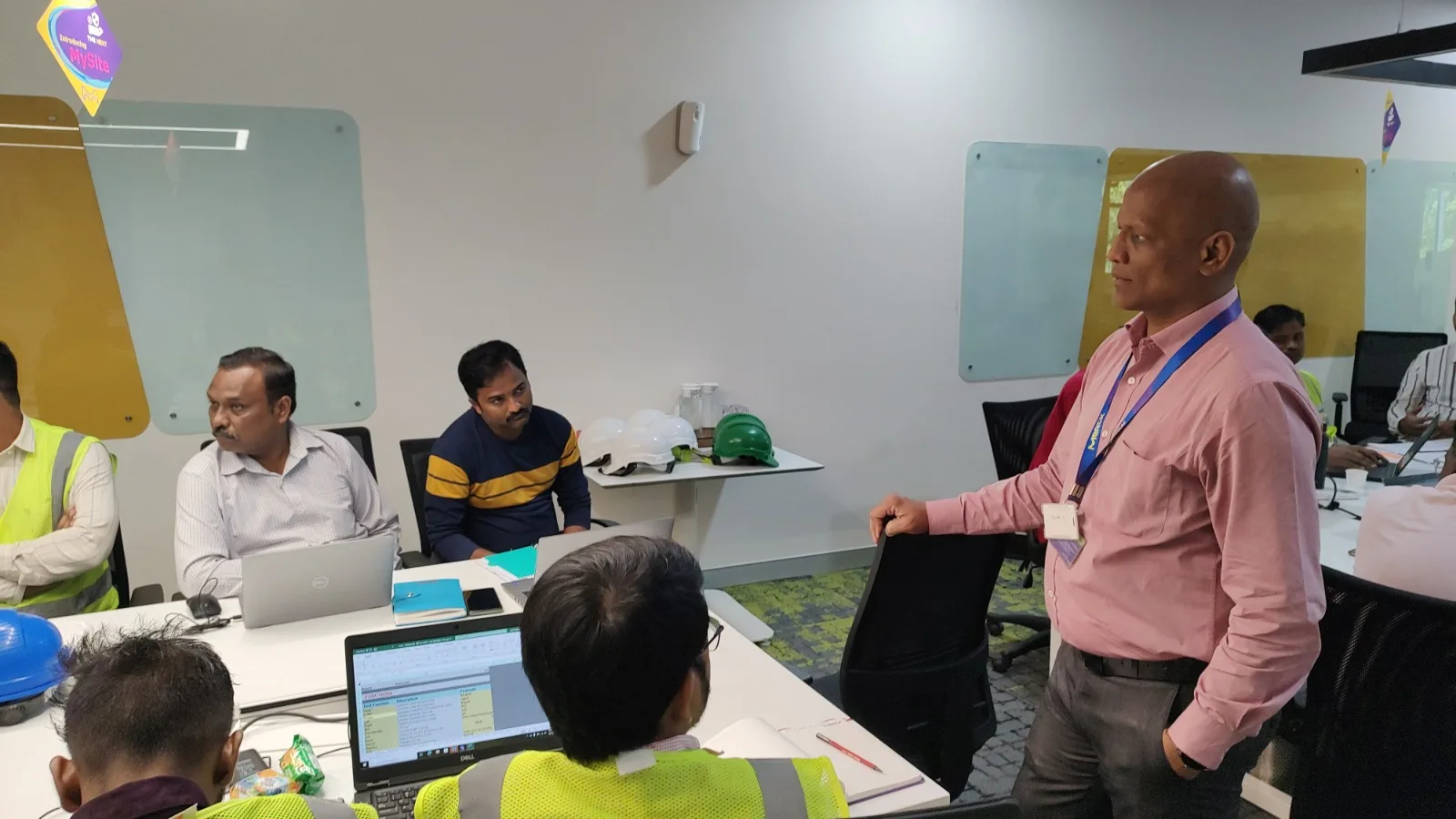 Trainer leading a walkthrough for a corporate team